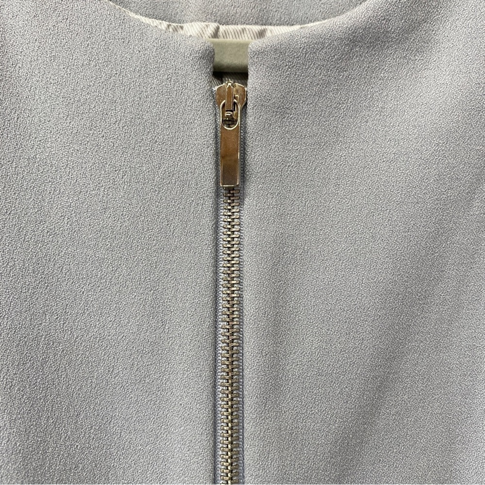 Zara Basic Collarless Full Zip Longline Coat Jack… - image 4